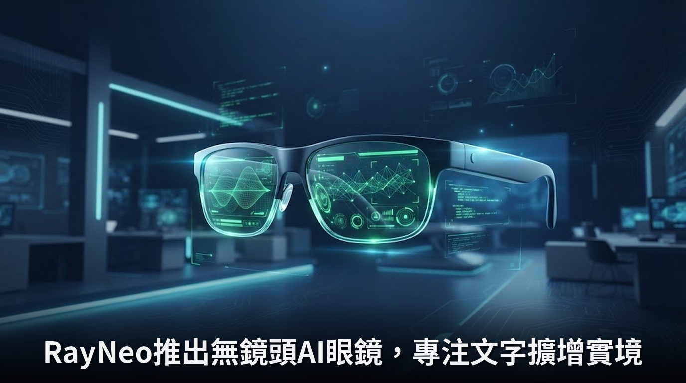 RayNeo推出無鏡頭AI眼鏡，專注文字擴增實境