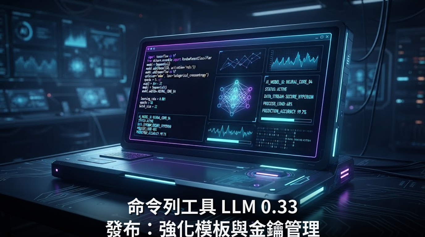 命令列工具 LLM 0.33 發布：強化模板與金鑰管理