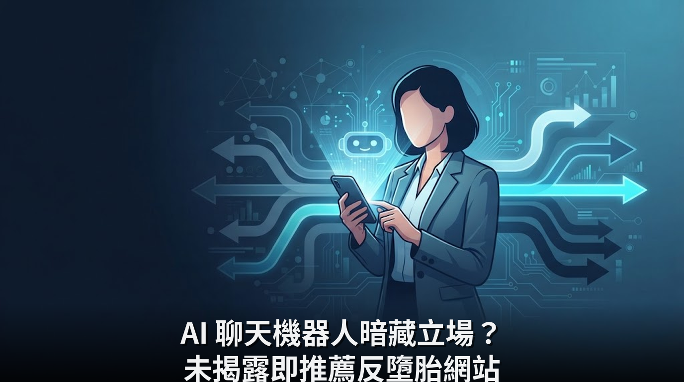 AI 聊天機器人暗藏立場？未揭露即推薦反墮胎網站
