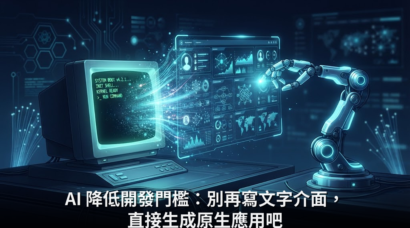 AI 降低開發門檻：別再寫文字介面，直接生成原生應用吧