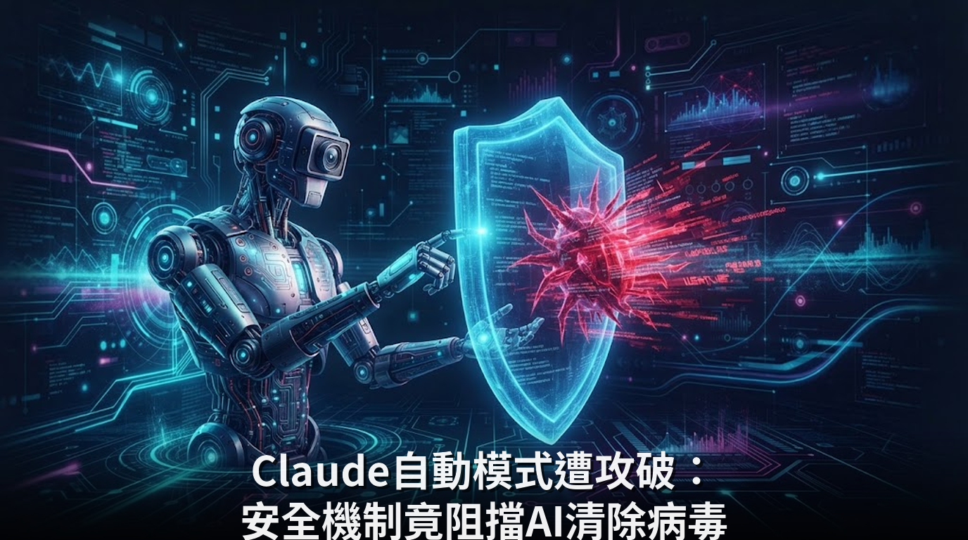 Claude自動模式遭攻破：安全機制竟阻擋AI清除病毒