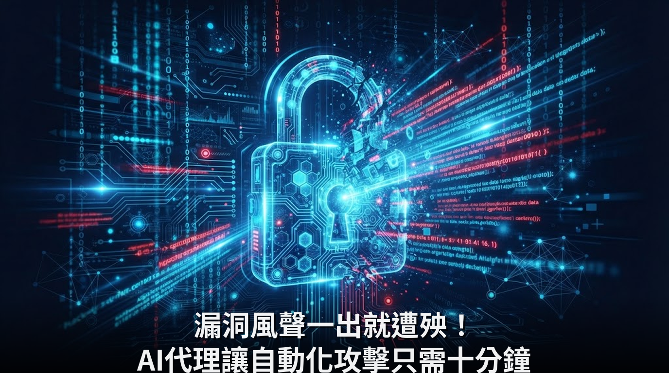 漏洞風聲一出就遭殃！AI代理讓自動化攻擊只需十分鐘