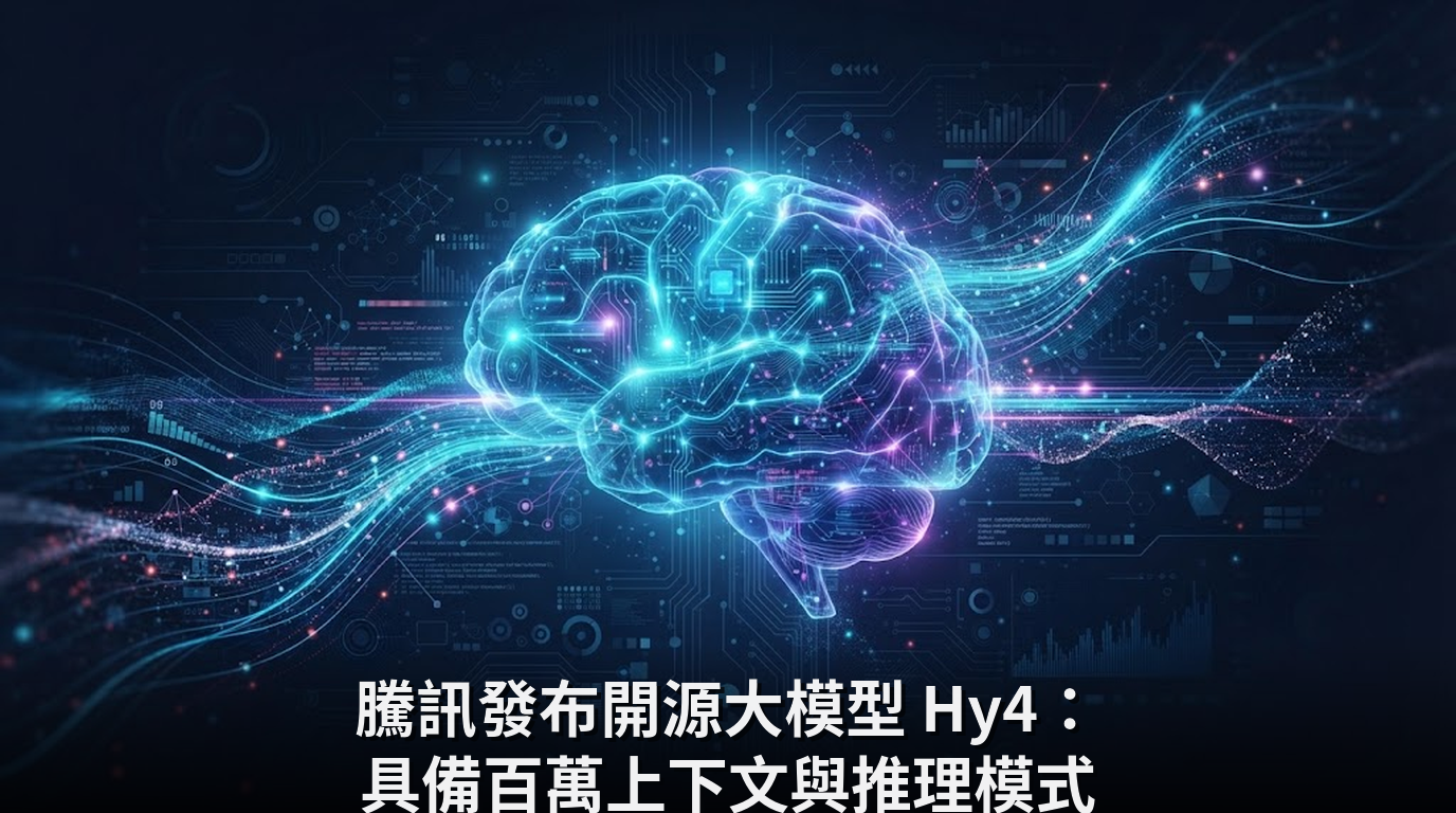 騰訊發布開源大模型 Hy4：具備百萬上下文與推理模式