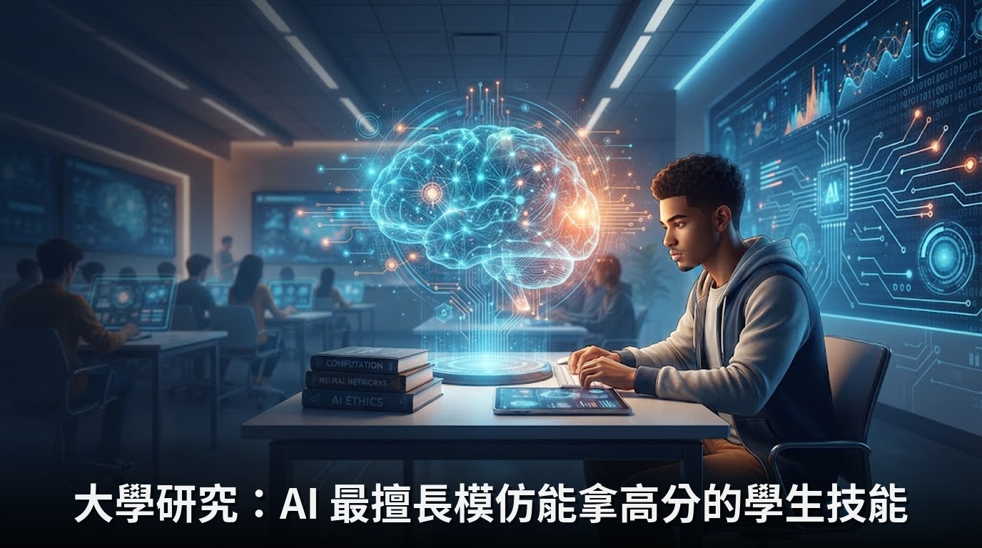 大學研究：AI 最擅長模仿能拿高分的學生技能