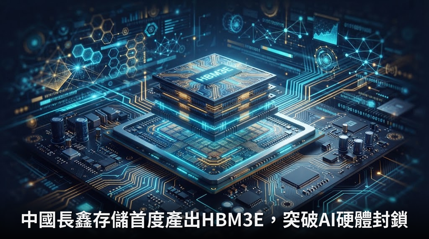 中國長鑫存儲首度產出HBM3E，突破AI硬體封鎖