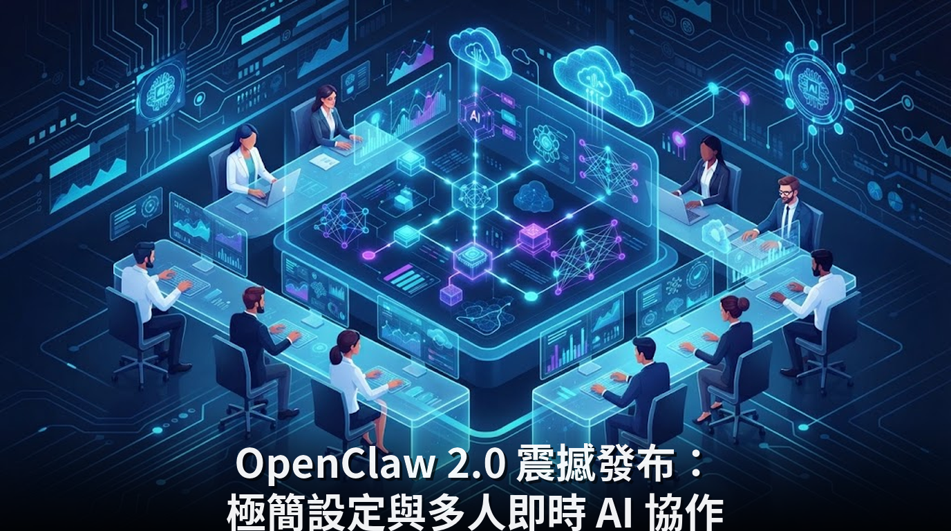 OpenClaw 2.0 震撼發布：極簡設定與多人即時 AI 協作