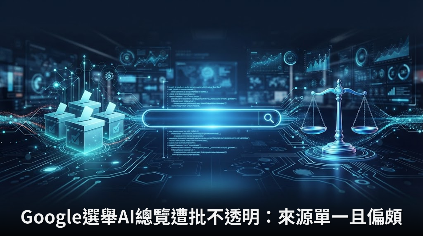 Google選舉AI總覽遭批不透明：來源單一且偏頗