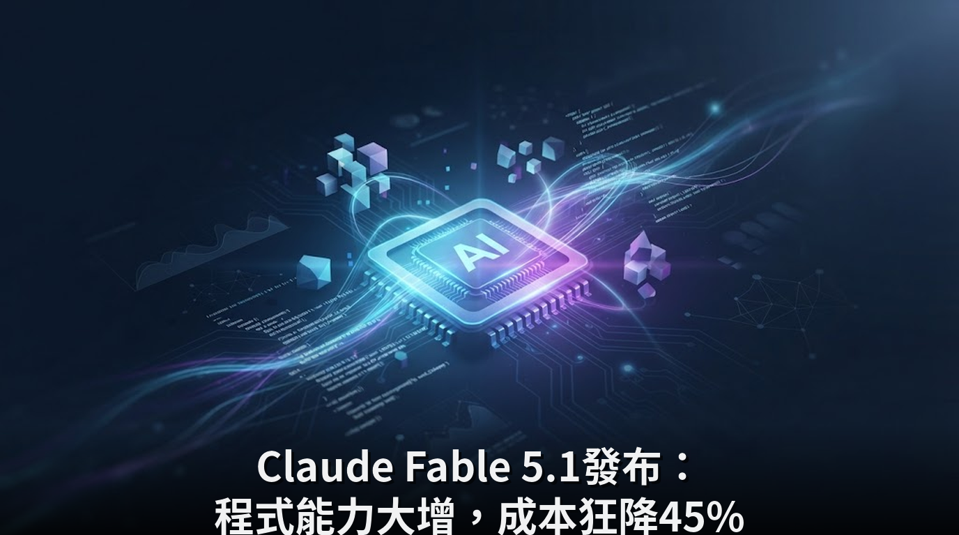 Claude Fable 5.1發布：程式能力大增，成本狂降45%
