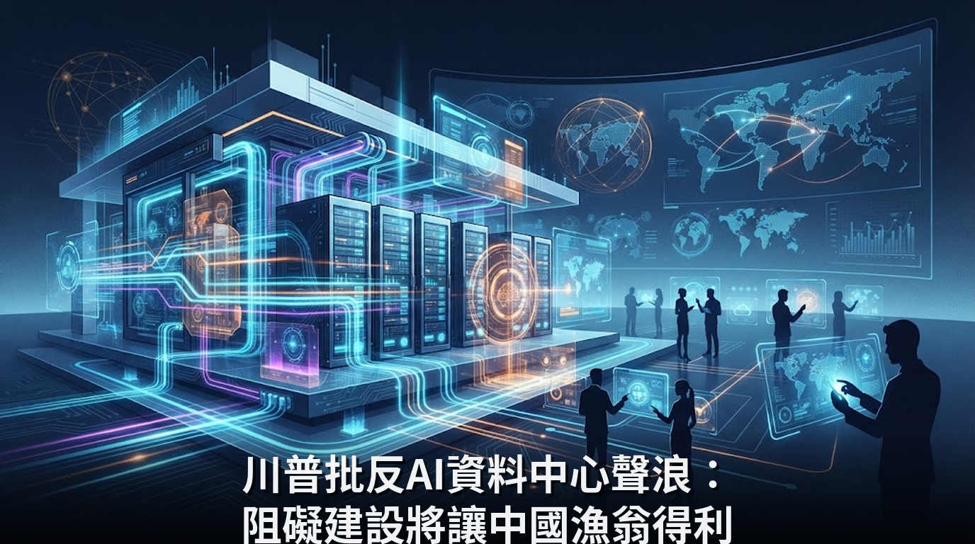 川普批反AI資料中心聲浪：阻礙建設將讓中國漁翁得利
