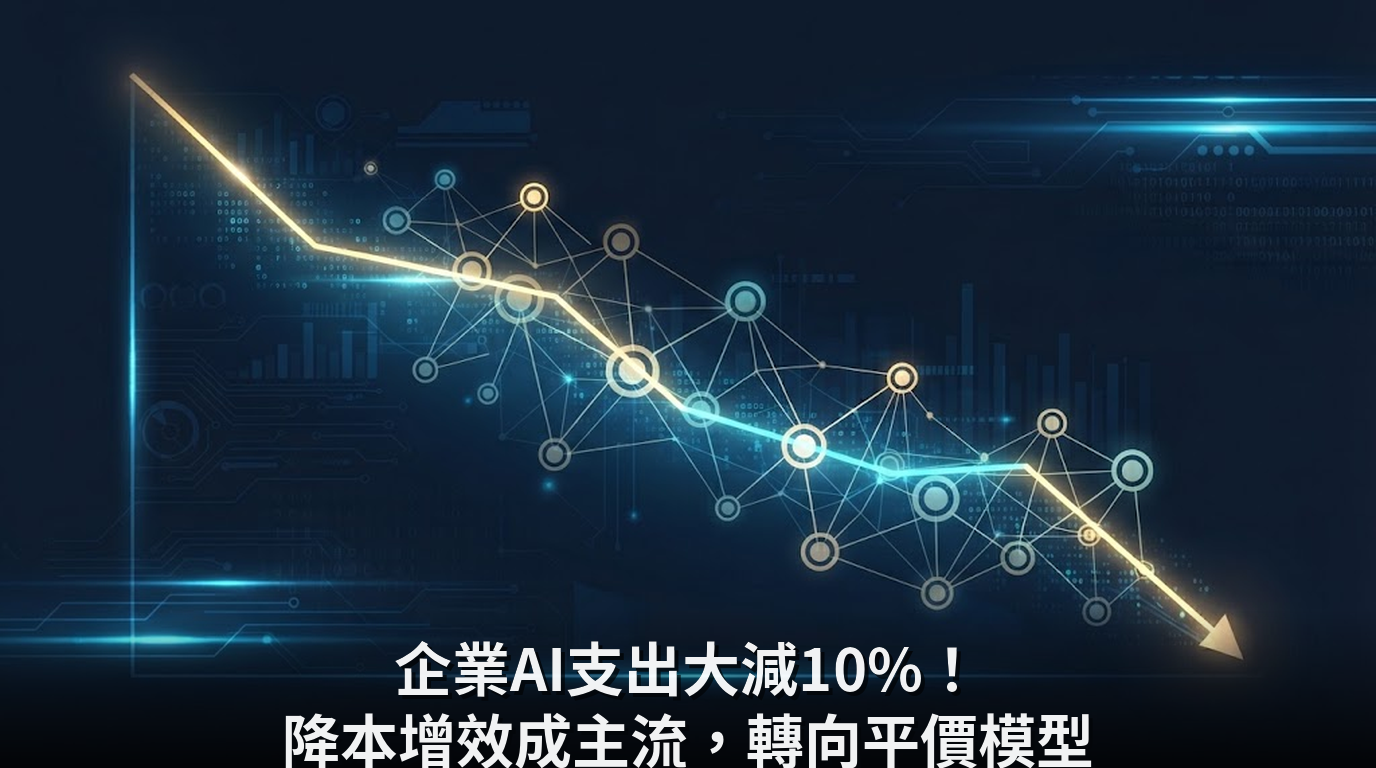 企業AI支出大減10%！降本增效成主流，轉向平價模型