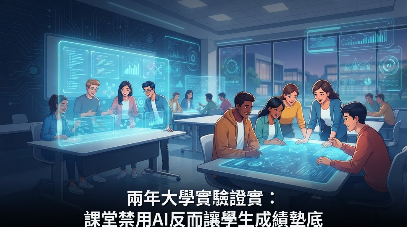 兩年大學實驗證實：課堂禁用AI反而讓學生成績墊底