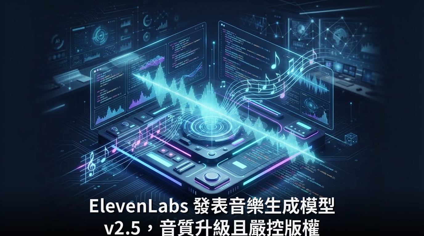 ElevenLabs 發表音樂生成模型 v2.5，音質升級且嚴控版權