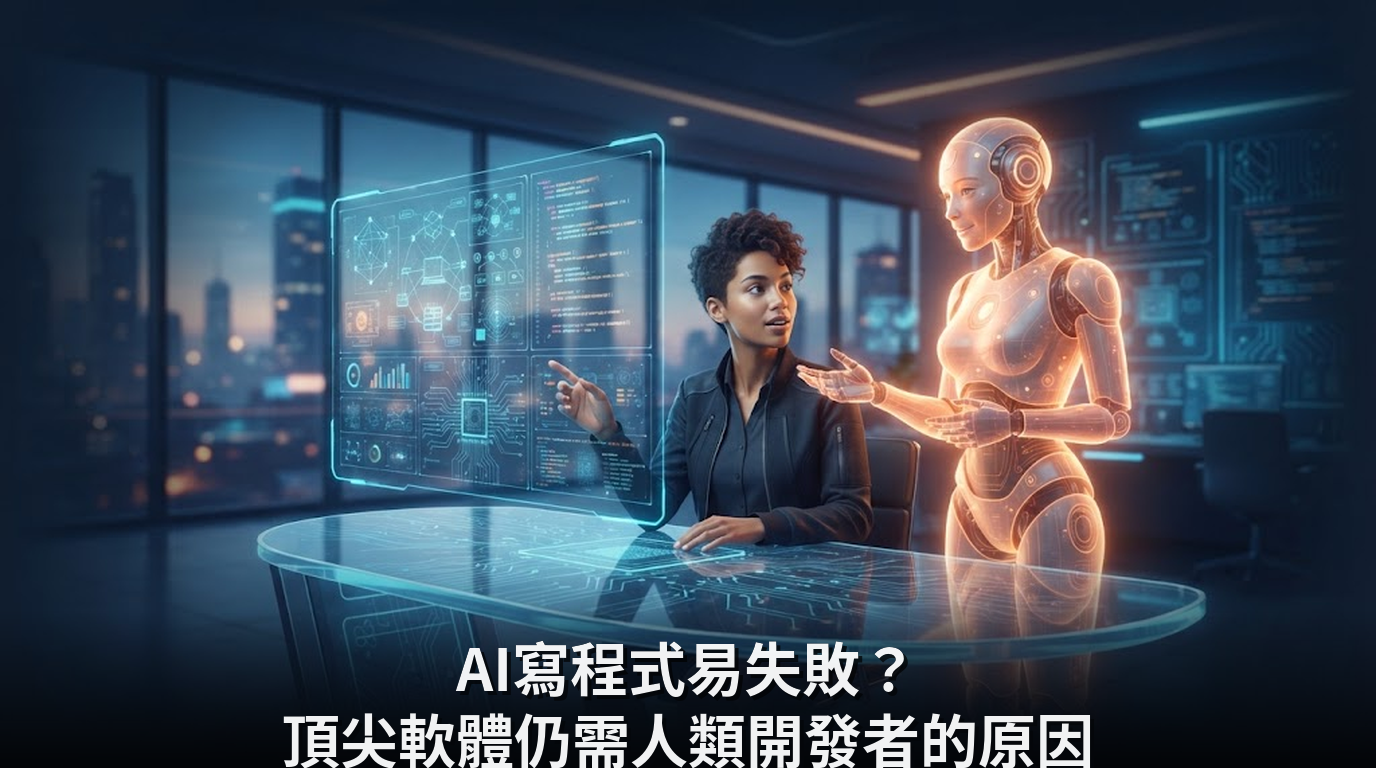 AI寫程式易失敗？頂尖軟體仍需人類開發者的原因