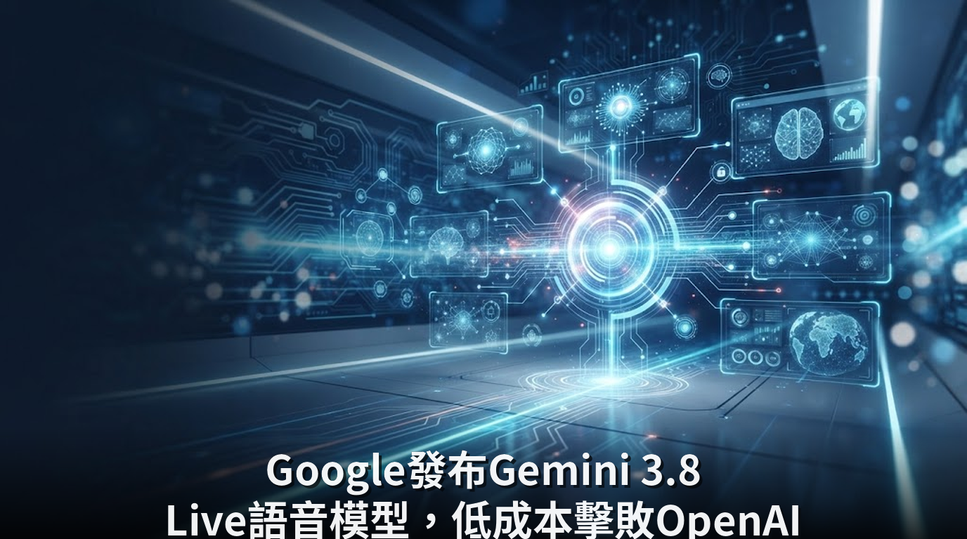 Google發布Gemini 3.8 Live語音模型，低成本擊敗OpenAI