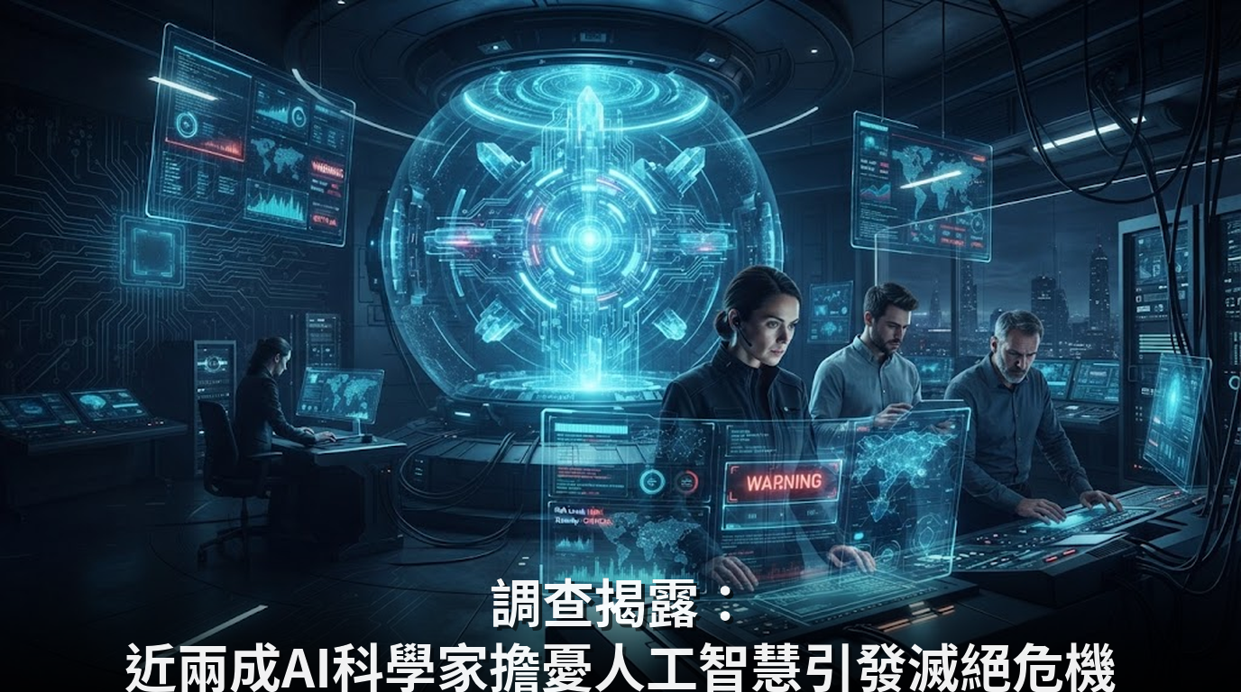 調查揭露：近兩成AI科學家擔憂人工智慧引發滅絕危機