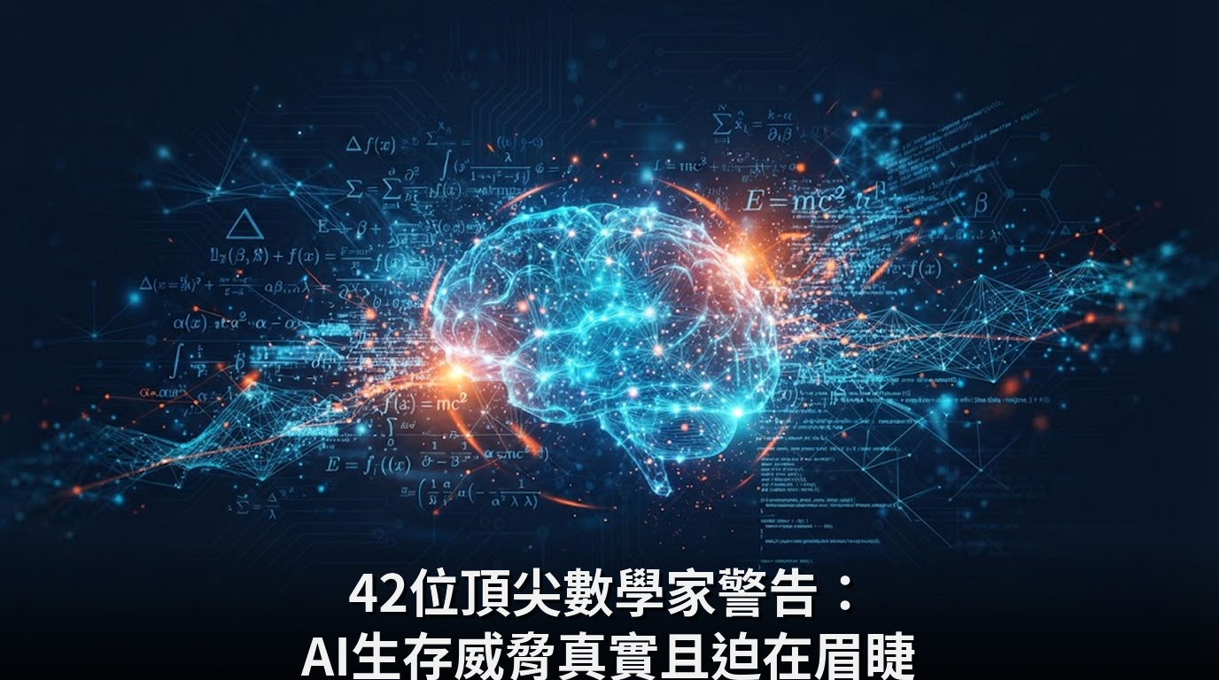 42位頂尖數學家警告：AI生存威脅真實且迫在眉睫