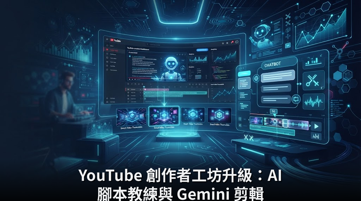 YouTube 創作者工坊升級：AI 腳本教練與 Gemini 剪輯