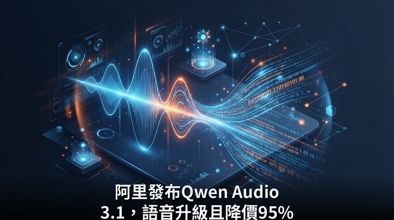 阿里發布Qwen Audio 3.1，語音升級且降價95%