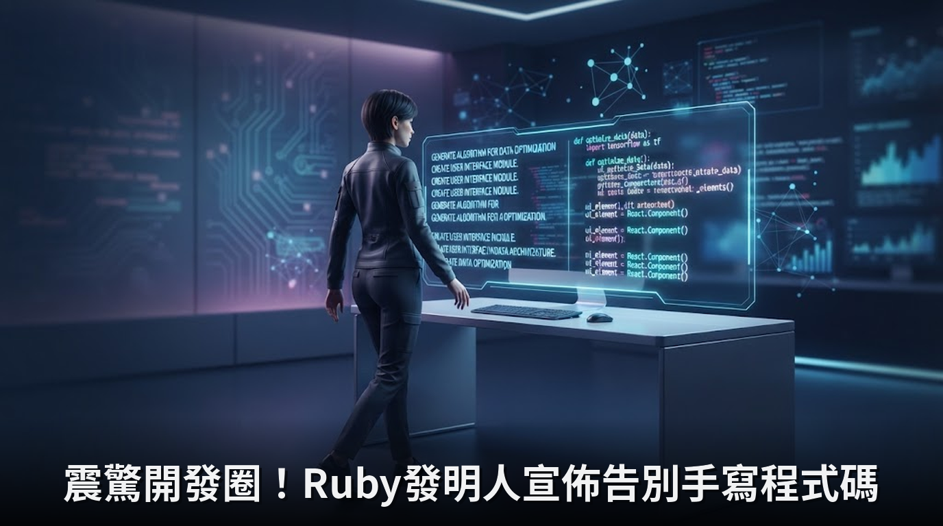 震驚開發圈！Ruby發明人宣佈告別手寫程式碼