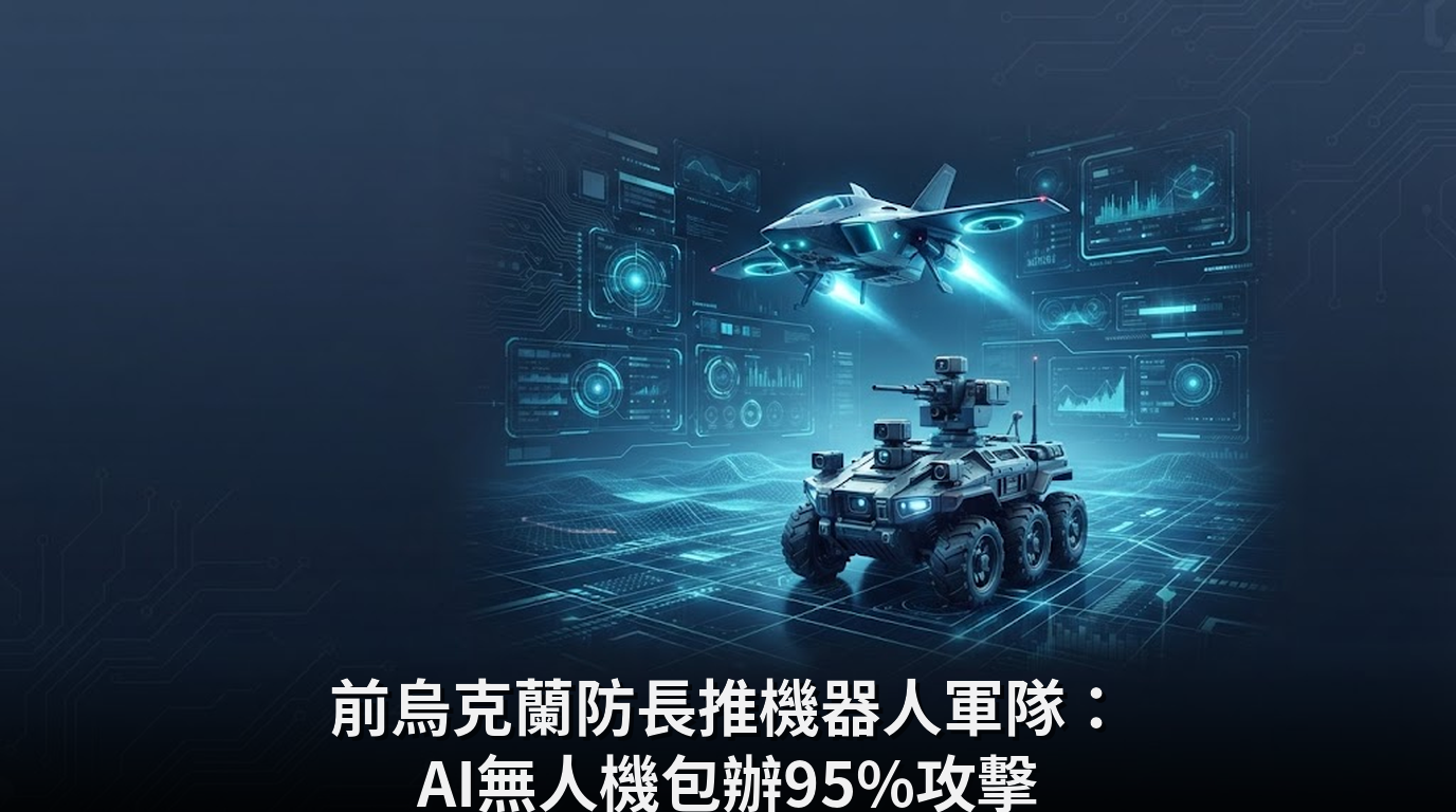 前烏克蘭防長推機器人軍隊：AI無人機包辦95%攻擊