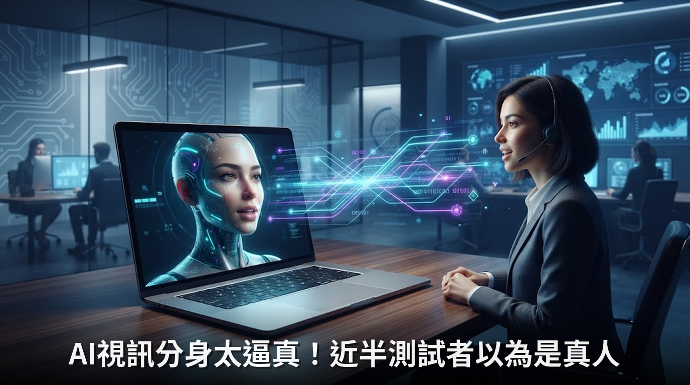 AI視訊分身太逼真！近半測試者以為是真人