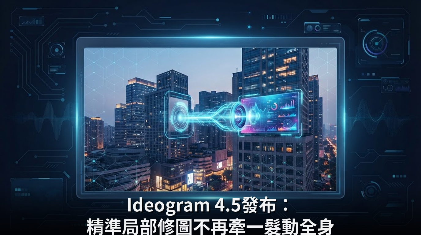 Ideogram 4.5發布：精準局部修圖不再牽一髮動全身