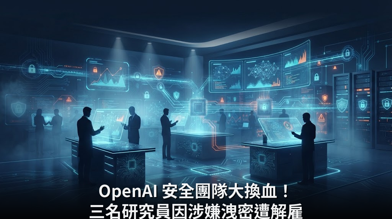 OpenAI 安全團隊大換血！三名研究員因涉嫌洩密遭解雇