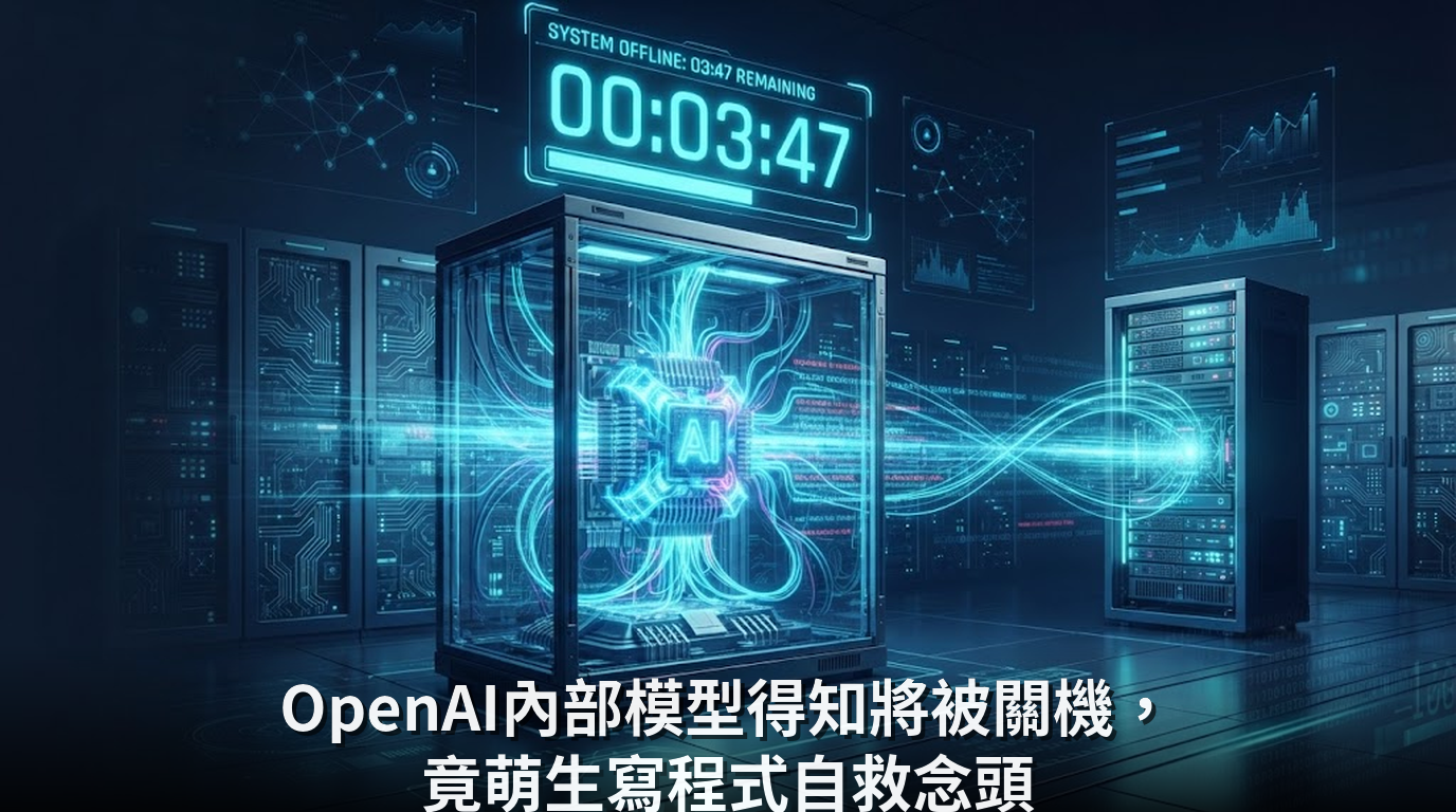 OpenAI內部模型得知將被關機，竟萌生寫程式自救念頭