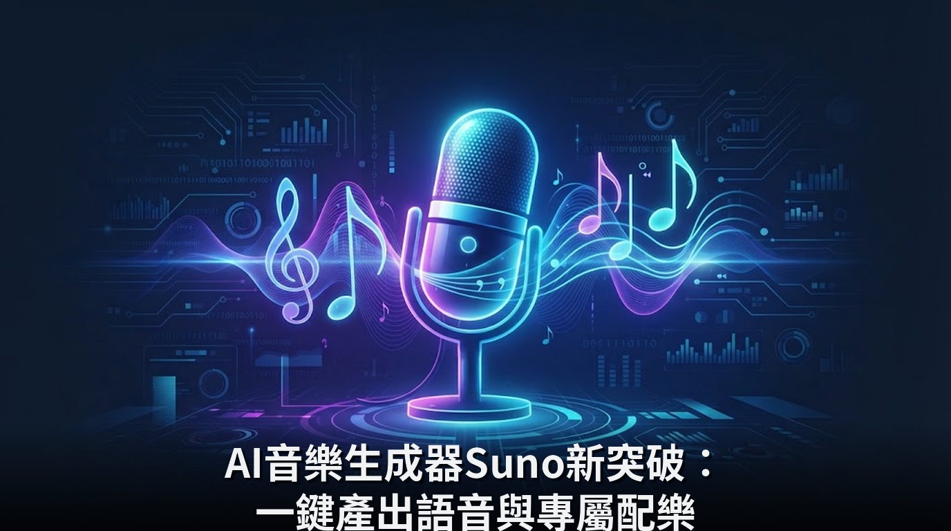 AI音樂生成器Suno新突破：一鍵產出語音與專屬配樂