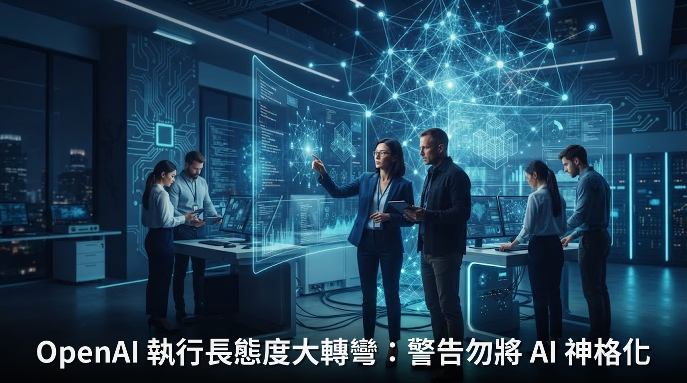 OpenAI 執行長態度大轉彎：警告勿將 AI 神格化
