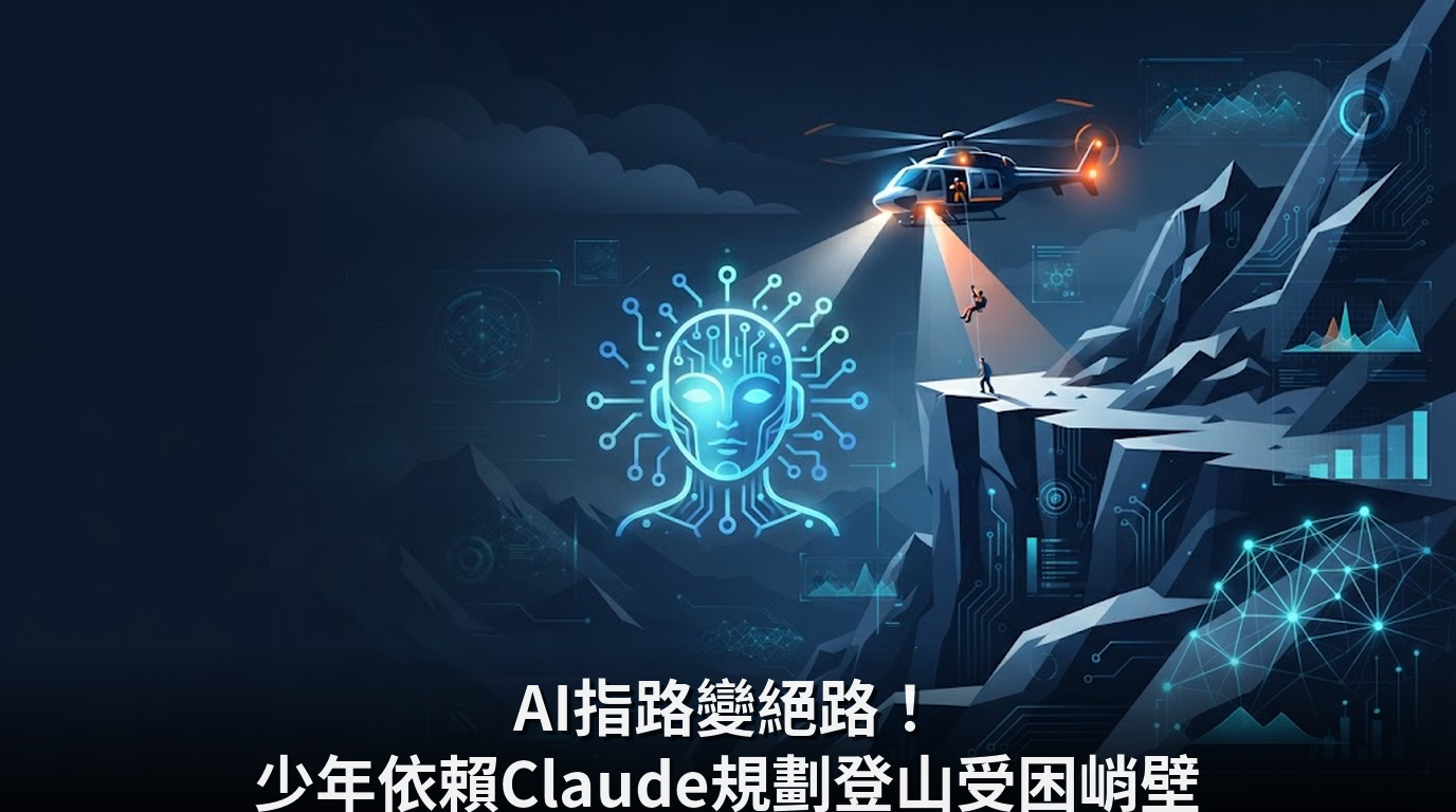 AI指路變絕路！少年依賴Claude規劃登山受困峭壁