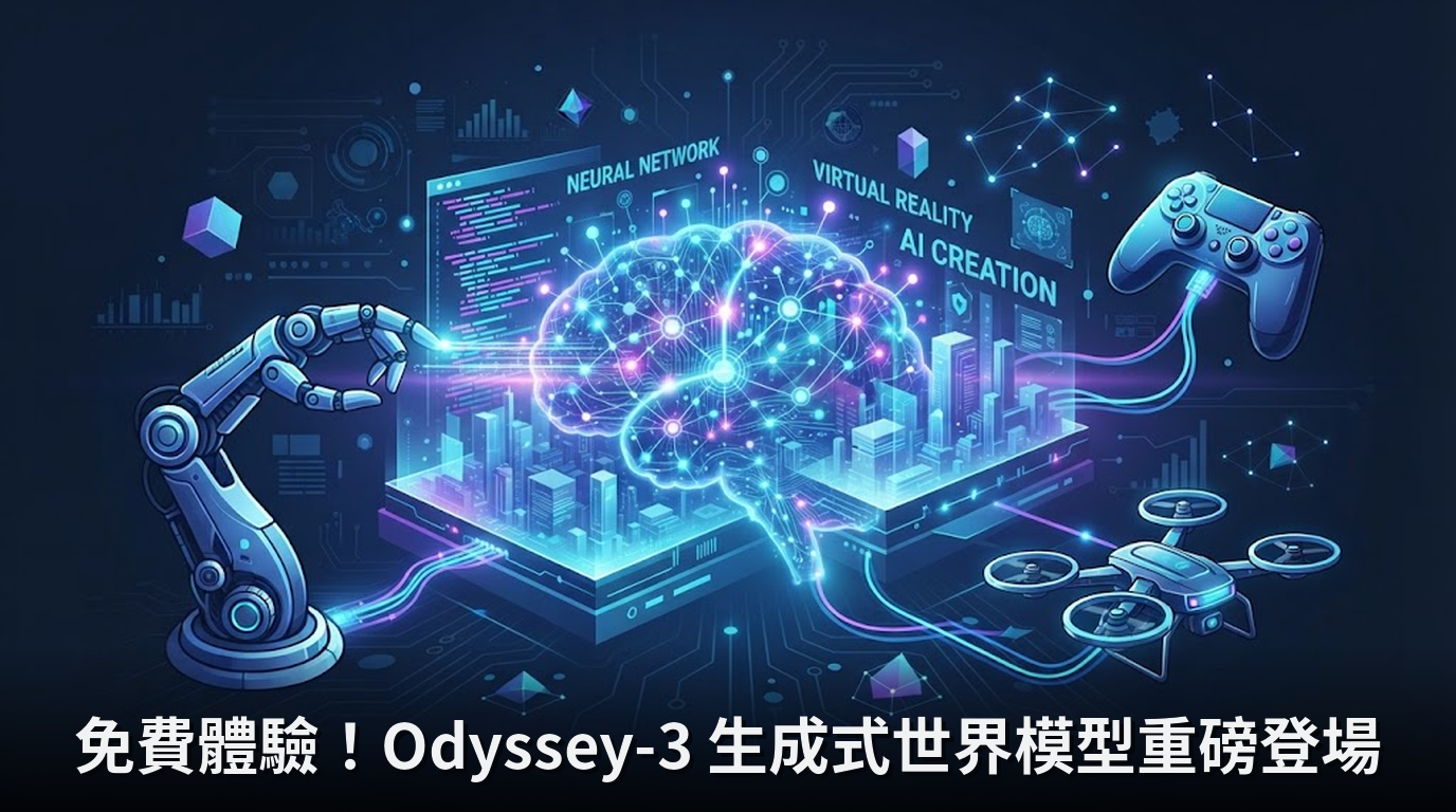 免費體驗！Odyssey-3 生成式世界模型重磅登場