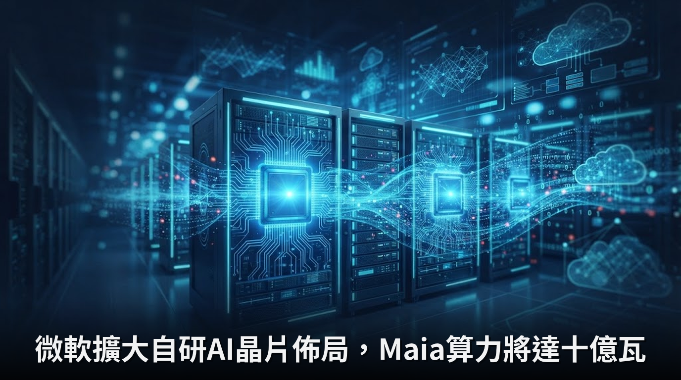 微軟擴大自研AI晶片佈局，Maia算力將達十億瓦