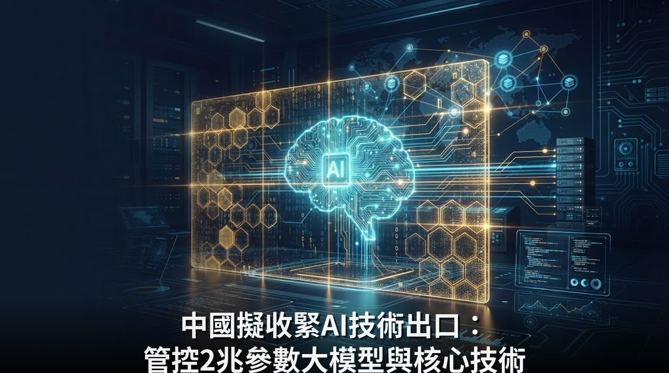 中國擬收緊AI技術出口：管控2兆參數大模型與核心技術