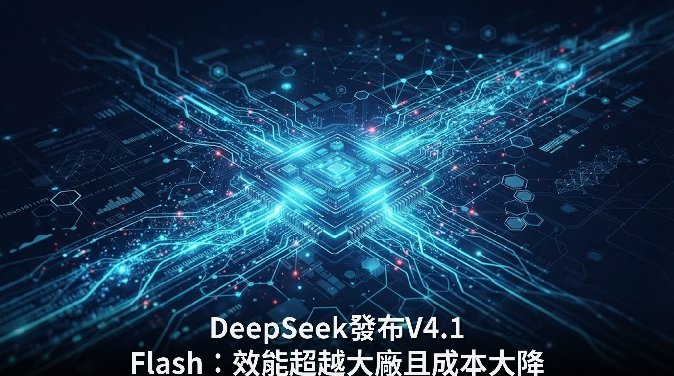 DeepSeek發布V4.1 Flash：效能超越大廠且成本大降