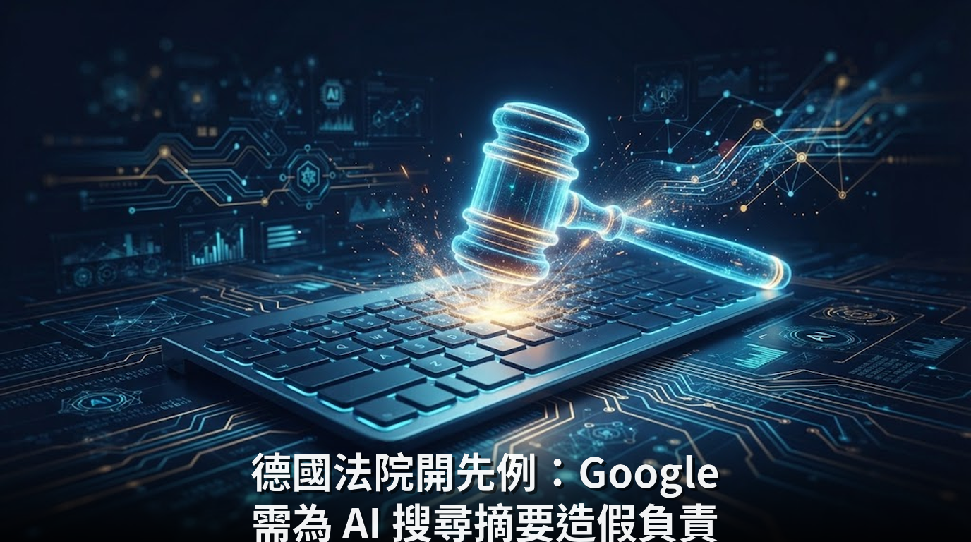 德國法院開先例：Google 需為 AI 搜尋摘要造假負責