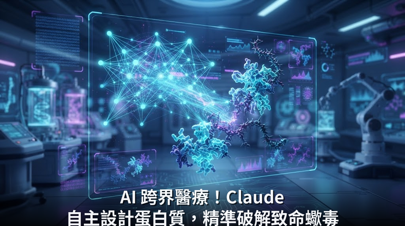 AI 跨界醫療！Claude 自主設計蛋白質，精準破解致命蠍毒