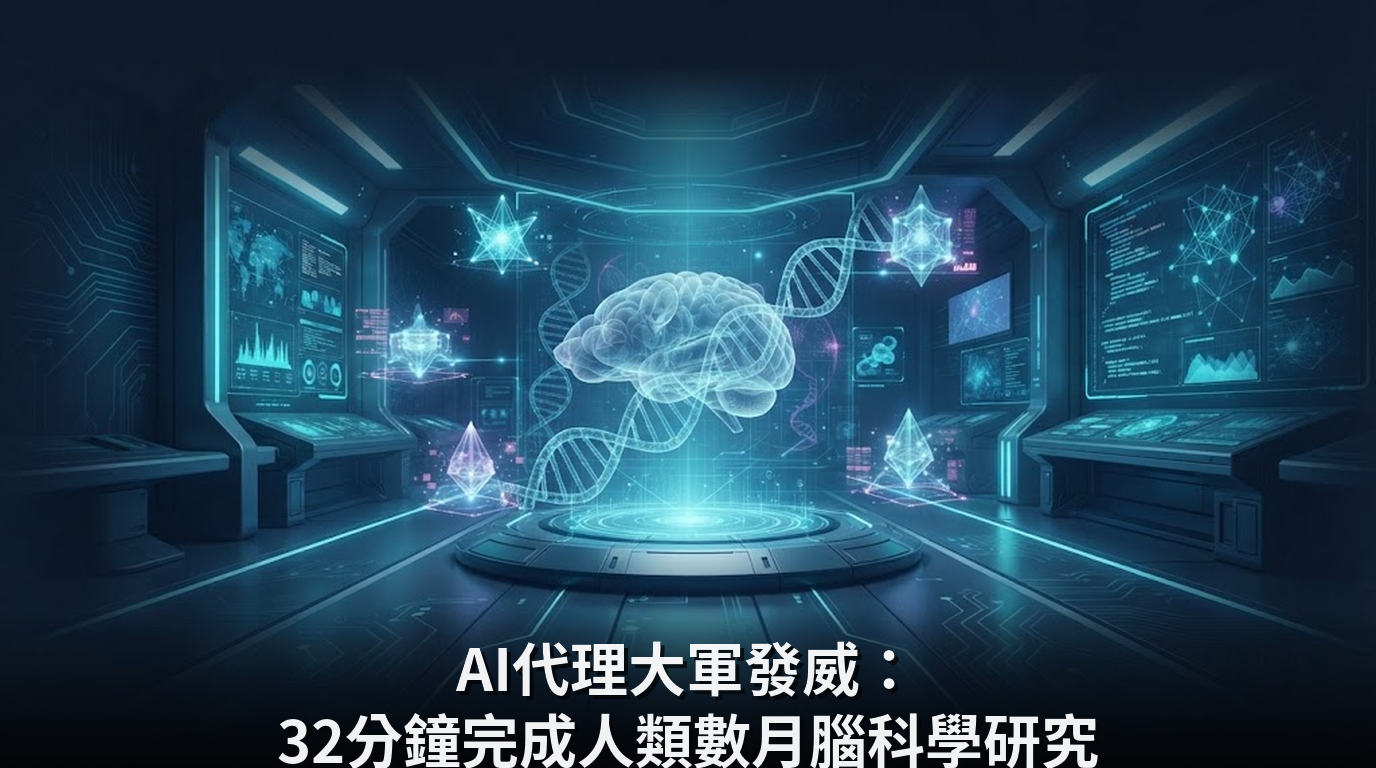 AI代理大軍發威：32分鐘完成人類數月腦科學研究