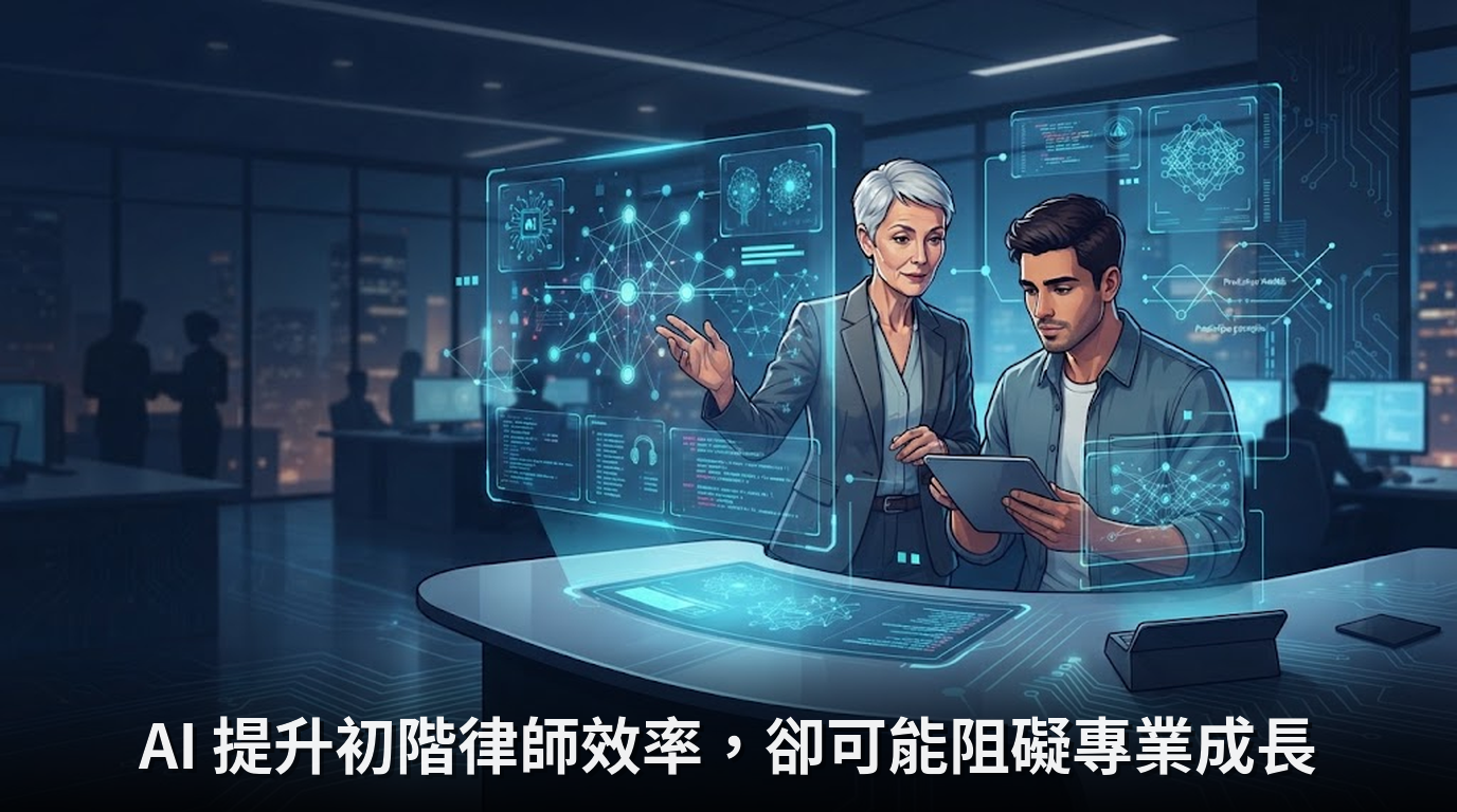 AI 提升初階律師效率，卻可能阻礙專業成長