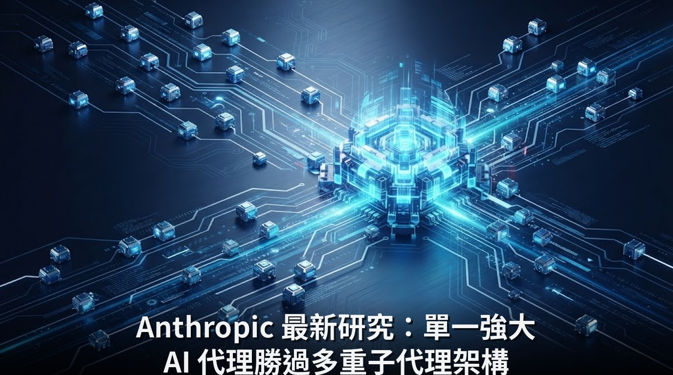 Anthropic 最新研究：單一強大 AI 代理勝過多重子代理架構