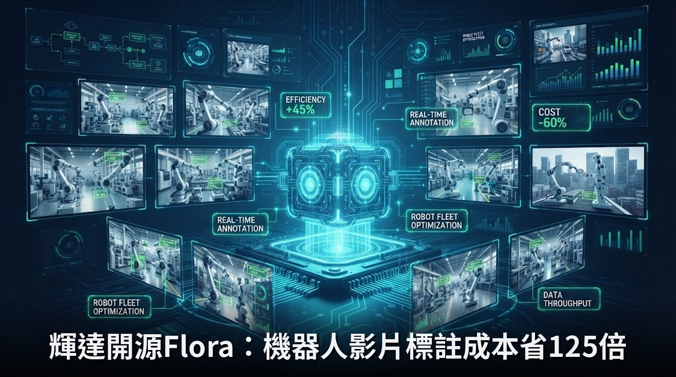 輝達開源Flora：機器人影片標註成本省125倍