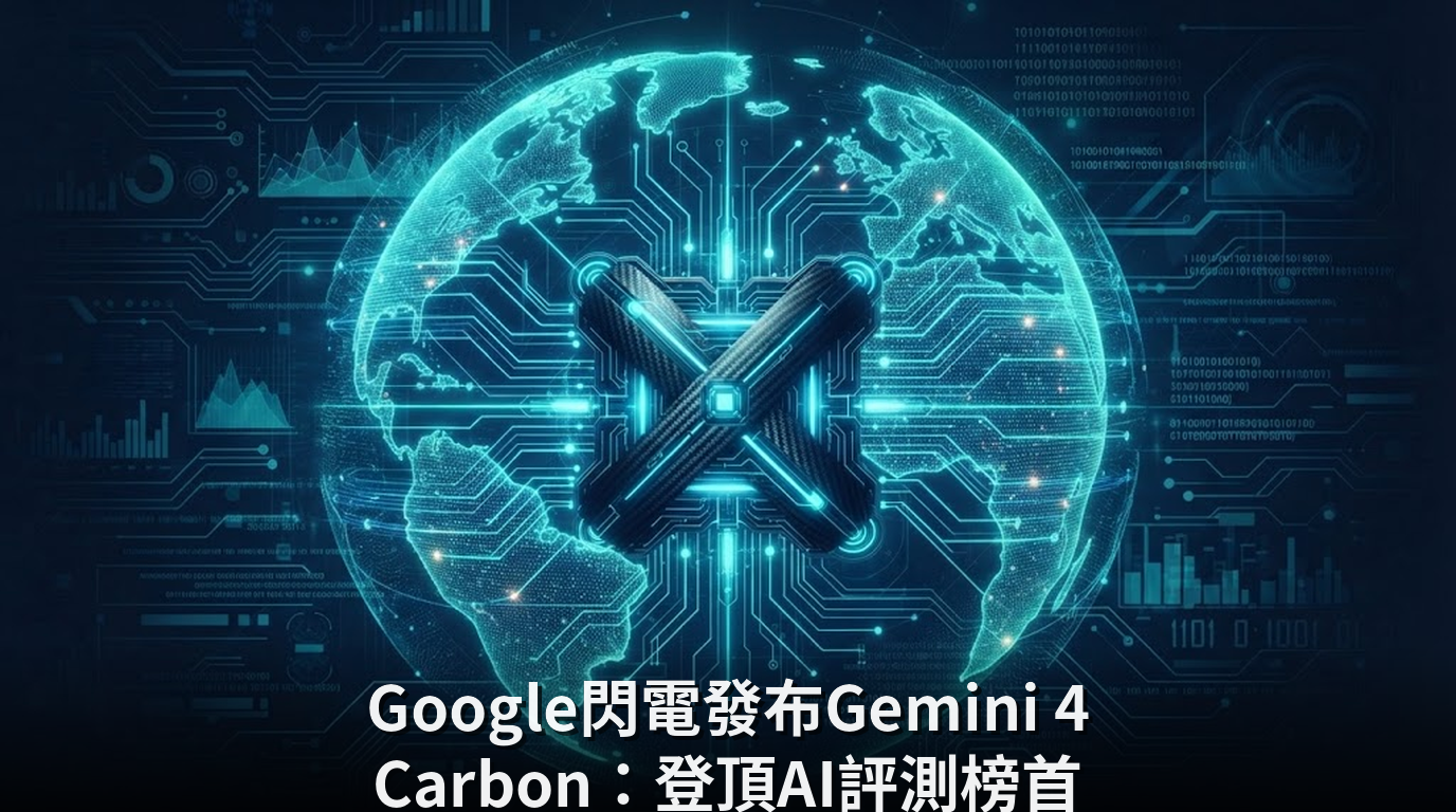 Google閃電發布Gemini 4 Carbon：登頂AI評測榜首