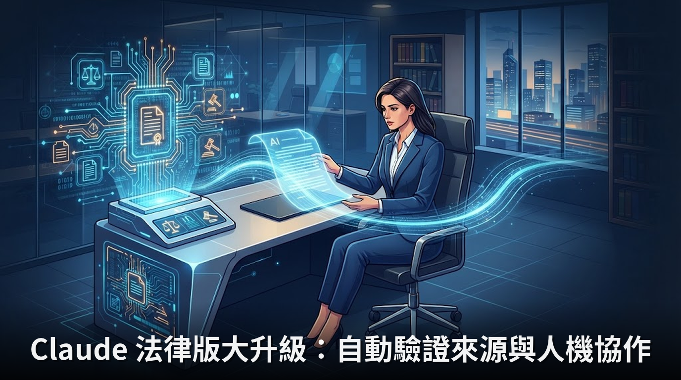 Claude 法律版大升級：自動驗證來源與人機協作